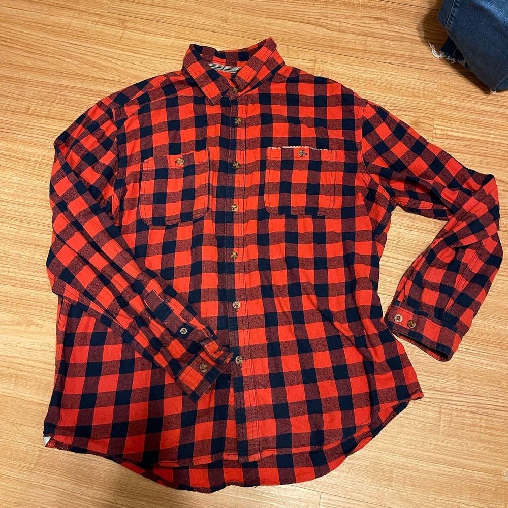 red and black plaid flannel